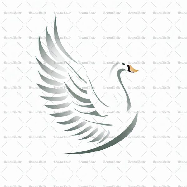 Anmutiger fliegender Schwan